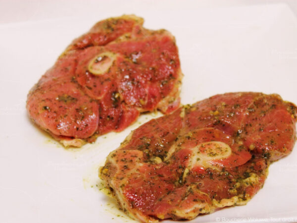 Tranches de gigot marinées