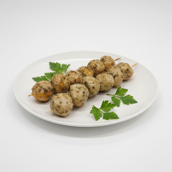 brochette boulette a l'ail_1 Brochette boulettes à l'ail – Image 1